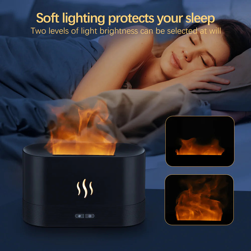 Flame Fire Humidifier Aromatherapy Diffuser Ultrasonic Aromatic Essences House Air Humidifier Home Bedroom Fragrance Diffusers