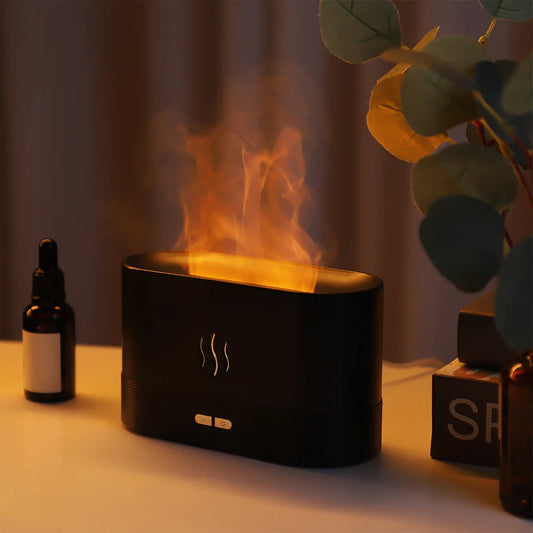 Flame Fire Humidifier Aromatherapy Diffuser Ultrasonic Aromatic Essences House Air Humidifier Home Bedroom Fragrance Diffusers