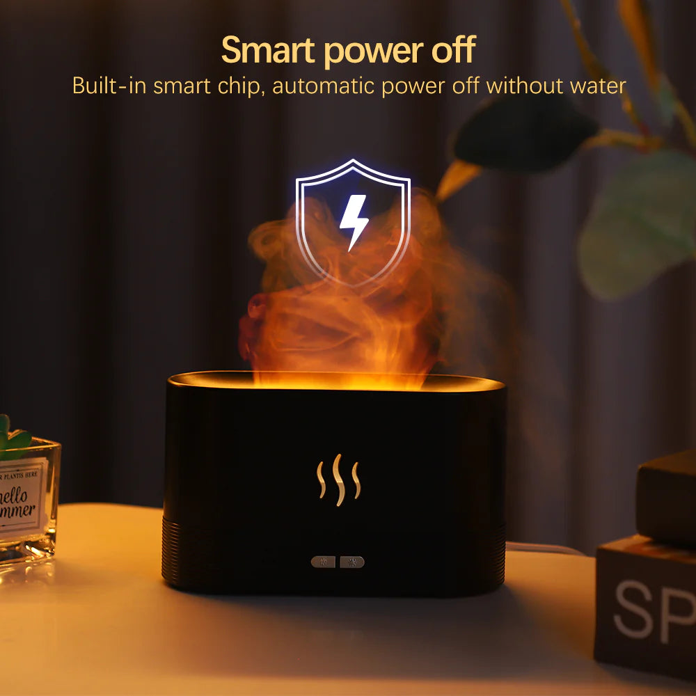 Flame Fire Humidifier Aromatherapy Diffuser Ultrasonic Aromatic Essences House Air Humidifier Home Bedroom Fragrance Diffusers